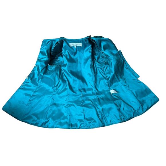 Lillie Rubin Vintage 80s Blouse Jacket Puffed Sleeves Snaps Front Closure Sz 10 - Picture 10 of 11